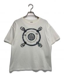 HERMES（エルメス）の古着「Couvertures et tenuesプリントTシャツ」｜ホワイト