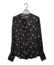 POLO RALPH LAUREN（ポロ・ラルフローレン）の古着「花柄レーヨンブラウス」｜ブラック