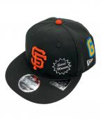 New Era×SAINT MICHAELニューエラ×セントマイケル）の古着「キャップ」｜ブラック