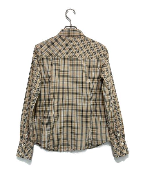 BURBERRY BLUE LABEL（バーバリー ブルー レーベル）BURBERRY BLUE LABEL (バーバリーロンドンブルーレーベル) ノバチェックシャツ ベージュ サイズ:38の古着・服飾アイテム