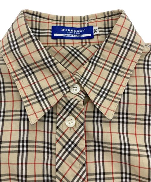 BURBERRY BLUE LABEL（バーバリー ブルー レーベル）BURBERRY BLUE LABEL (バーバリーロンドンブルーレーベル) ノバチェックシャツ ベージュ サイズ:38の古着・服飾アイテム