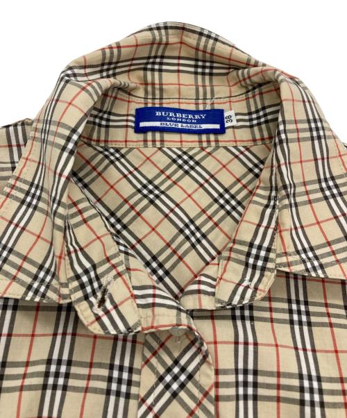 BURBERRY BLUE LABEL（バーバリー ブルー レーベル）BURBERRY BLUE LABEL (バーバリーロンドンブルーレーベル) ノバチェックシャツ ベージュ サイズ:38の古着・服飾アイテム