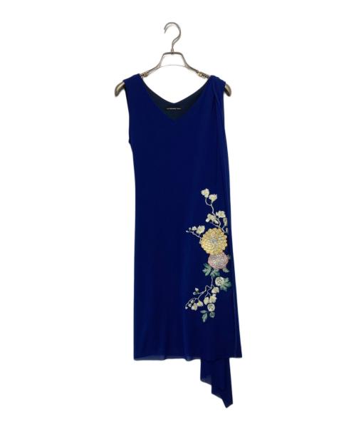 VIVIENNE TAM（ヴィヴィアンタム）VIVIENNE TAM (ヴィヴィアンタム) 花柄刺繍アンサンブルワンピース ネイビーの古着・服飾アイテム