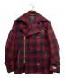 VANSON（バンソン）の古着「チェックPコート」｜レッド×ブラック