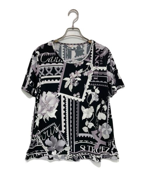 LEONARD（レオナール）LEONARD (レオナール) 半袖カットソー ブラック サイズ:44の古着・服飾アイテム