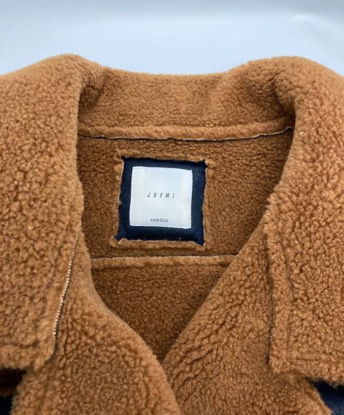 juemi（ジュエミ）JUEMI (ジュエミ) エコムートンジャケット ネイビー×ブラウン サイズ:FREEの古着・服飾アイテム