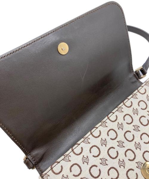 CELINE（セリーヌ）CELINE (セリーヌ) ［OLD］Cマカダムワンショルダーバッグ ブラウン×ホワイトの古着・服飾アイテム