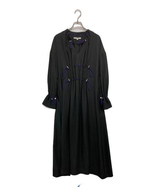 UN3D.（アンスリード）UN3D. (アンスリード) ドローストリングワンピース ブラック サイズ:36の古着・服飾アイテム