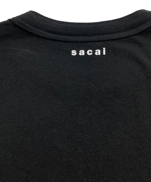 sacai（サカイ）sacai (サカイ) BACK to BACK レイヤード ロング Tシャツ ブラック サイズ:4の古着・服飾アイテム