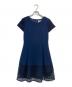 LANVIN en Bleu（ランバンオンブルー）の古着「半袖レースワンピース」｜ネイビー