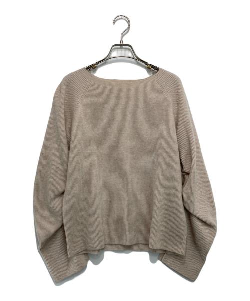 HELMUT LANG（ヘルムートラング）HELMUT LANG (ヘルムートラング) ウールカシミヤ変形ニット ベージュ サイズ:Sの古着・服飾アイテム