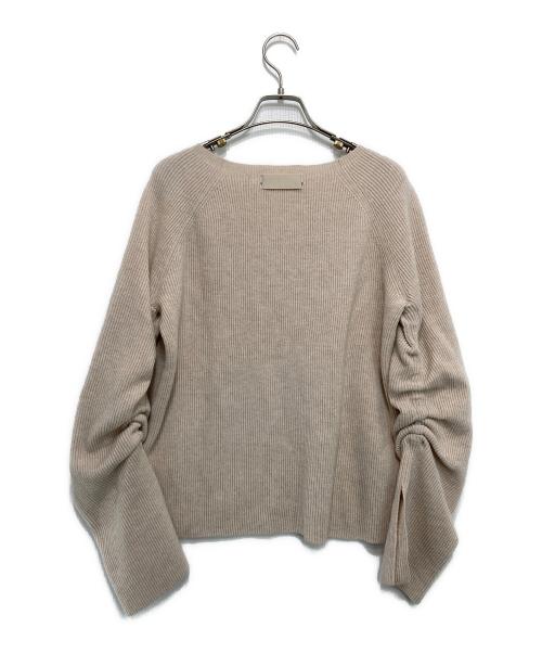 HELMUT LANG（ヘルムートラング）HELMUT LANG (ヘルムートラング) ウールカシミヤ変形ニット ベージュ サイズ:Sの古着・服飾アイテム