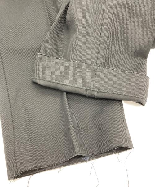HELMUT LANG（ヘルムートラング）HELMUT LANG (ヘルムートラング) WOOL TWILL ST HGH WAST CRO/ワイドパンツ ブラックの古着・服飾アイテム