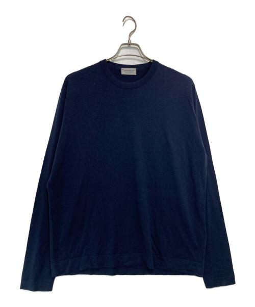 JOHN SMEDLEY（ジョンスメドレー）JOHN SMEDLEY (ジョンスメドレー) クルーネックニット ネイビー サイズ:XLの古着・服飾アイテム