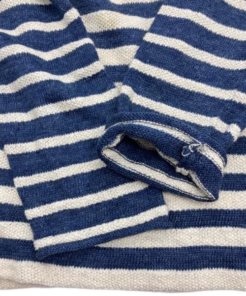 POLO RALPH LAUREN（ポロ・ラルフローレン）POLO RALPH LAUREN (ポロ・ラルフローレン) ボーダーニット ブルー サイズ:M（165/92A)の古着・服飾アイテム