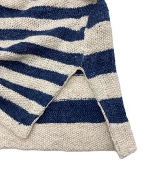 POLO RALPH LAUREN（ポロ・ラルフローレン）POLO RALPH LAUREN (ポロ・ラルフローレン) ボーダーニット ブルー サイズ:M（165/92A)の古着・服飾アイテム