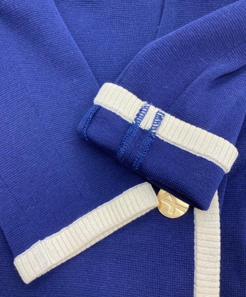 Yves Saint Laurent（イヴサンローラン）Yves Saint Laurent (イヴサンローラン) [古着]ロゴ金釦 ニットジャケット ブルー サイズ:Mの古着・服飾アイテム