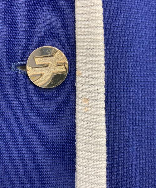 Yves Saint Laurent（イヴサンローラン）Yves Saint Laurent (イヴサンローラン) [古着]ロゴ金釦 ニットジャケット ブルー サイズ:Mの古着・服飾アイテム