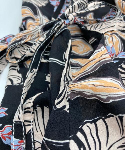 3.1 phillip lim（スリーワンフィリップリム）3.1 phillip lim (スリーワンフィリップリム) PATCHWORK LONG DRESS/花柄ワンピース ブラックの古着・服飾アイテム