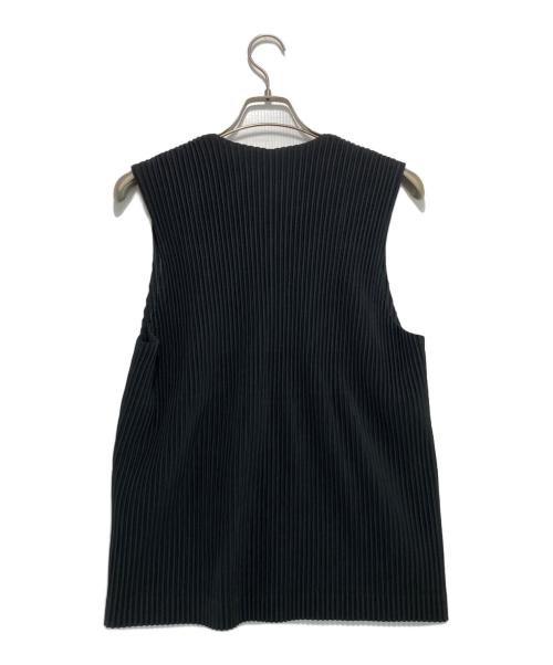 HOMME PLISSE ISSEY MIYAKE（オム プリッセ イッセイ ミヤケ）HOMME PLISSE ISSEY MIYAKE (オム プリッセ イッセイ ミヤケ) プリーツベスト ブラック サイズ:3の古着・服飾アイテム