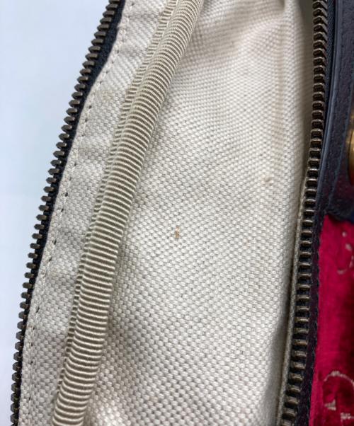 GUCCI（グッチ）GUCCI (グッチ) シェリーライン GGベルベット ボディバッグ ワインレッドの古着・服飾アイテム