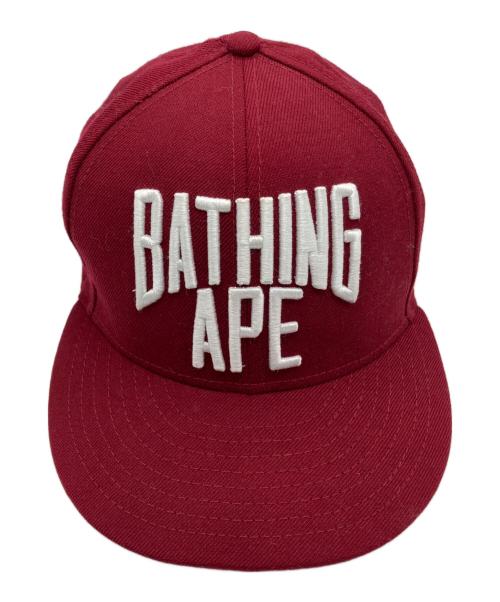 New Era（ニューエラ）New Era (ニューエラ) A BATHING APE (ア ベイシング エイプ) キャップ レッドの古着・服飾アイテム