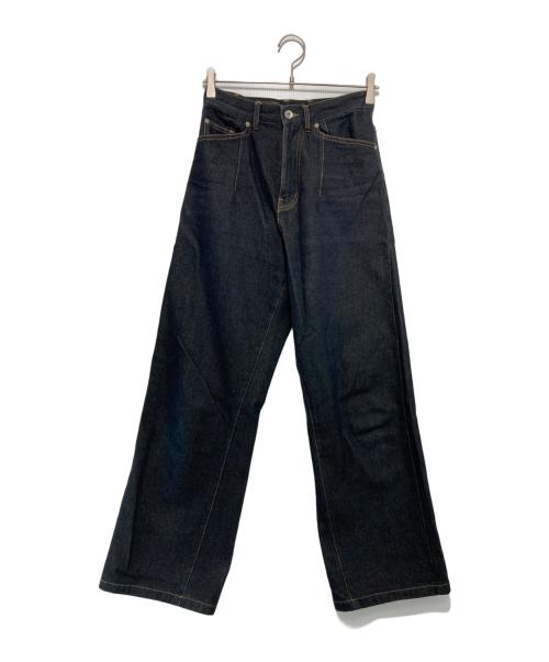 Knuth Marf（クヌースマーフ）KNUTH MARF (クヌースマーフ) ワイドデニムパンツ インディゴ サイズ:Sの古着・服飾アイテム