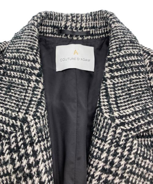 Couture d'adam（クチュールドアダム）COUTURE D'ADAM (クチュールドアダム) グレンチェック コクーンコート ブラック サイズ:-の古着・服飾アイテム