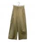 CLOTH&CROSS（クロスアンドクロス）の古着「タックワイドパンツ」｜ベージュ