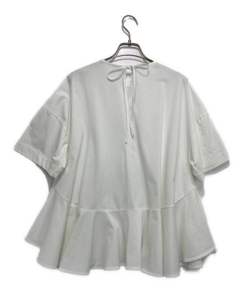 YORI（ヨリ）YORI (ヨリ) ヘムフレアリコットカットソー ホワイト サイズ:Fの古着・服飾アイテム