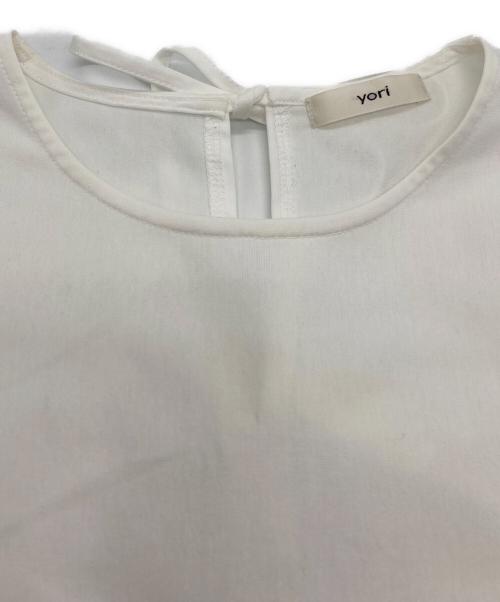 YORI（ヨリ）YORI (ヨリ) ヘムフレアリコットカットソー ホワイト サイズ:Fの古着・服飾アイテム