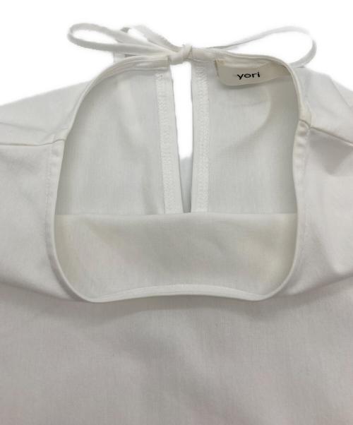 YORI（ヨリ）YORI (ヨリ) ヘムフレアリコットカットソー ホワイト サイズ:Fの古着・服飾アイテム