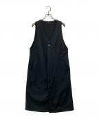 Y's for livingワイズフォーリビング）の古着「ノースリーブワンピース/ロングジレ」｜ブラック