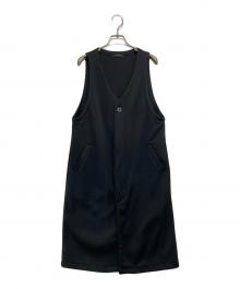 Y's for living（ワイズフォーリビング）の古着「ノースリーブワンピース/ロングジレ」｜ブラック