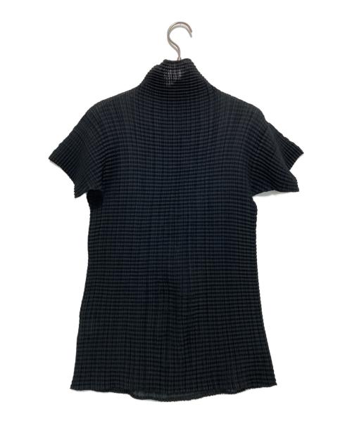 ISSEY MIYAKE（イッセイミヤケ）ISSEY MIYAKE (イッセイミヤケ) プリーツ半袖カットソー ブラック サイズ:2の古着・服飾アイテム