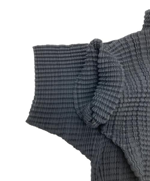 ISSEY MIYAKE（イッセイミヤケ）ISSEY MIYAKE (イッセイミヤケ) プリーツ半袖カットソー ブラック サイズ:2の古着・服飾アイテム