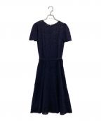 LAUREN RALPH LAURENローレンラルフローレン）の古着「半袖レースワンピース」｜ネイビー