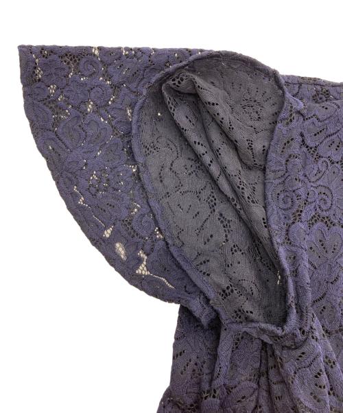 LAUREN RALPH LAUREN（ローレンラルフローレン）LAUREN RALPH LAUREN (ローレンラルフローレン) 半袖レースワンピース ネイビーの古着・服飾アイテム