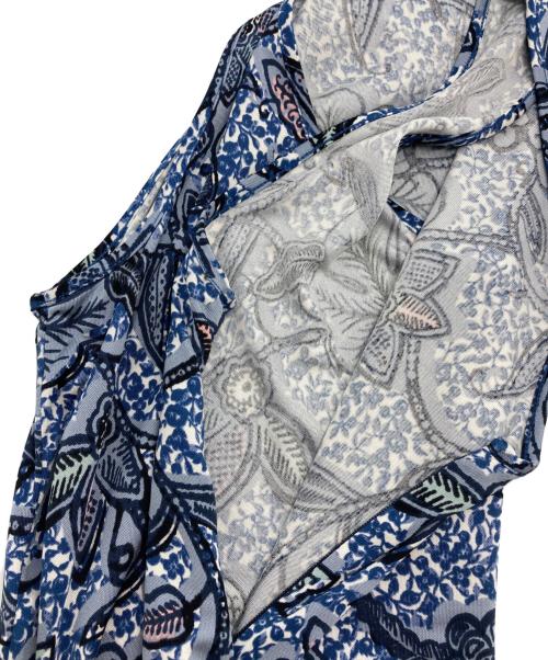 TORY BURCH（トリーバーチ）TORY BURCH (トリーバーチ)  シルクジャージ ノースリーブワンピース ネイビー サイズ:Sの古着・服飾アイテム