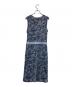 TORY BURCH (トリーバーチ)  シルクジャージ ノースリーブワンピース ネイビー サイズ:S：5000円