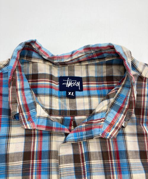 OLDstussy（オールドステューシー）OLDstussy (オールドステューシー) ［古着］90’sチェックシャツ ベージュ サイズ:XLの古着・服飾アイテム