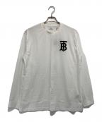 BURBERRY LONDONバーバリーロンドン）の古着「モノグラムモチーフ TB ロゴ ロングスリーブ クルーネックTシャツ」｜ホワイト