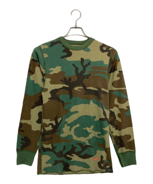 Hanes（ヘインズ）Hanes (ヘインズ) Supreme (シュプリーム) Thermal Crew カーキ サイズ:Mの古着・服飾アイテム