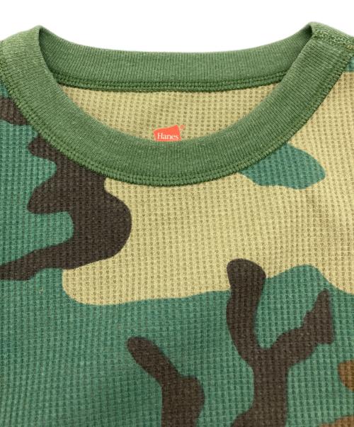 Hanes（ヘインズ）Hanes (ヘインズ) Supreme (シュプリーム) Thermal Crew カーキ サイズ:Mの古着・服飾アイテム