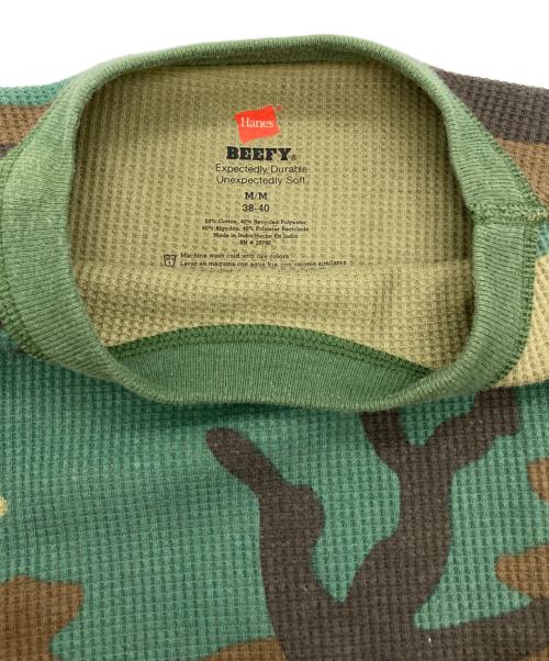 Hanes（ヘインズ）Hanes (ヘインズ) Supreme (シュプリーム) Thermal Crew カーキ サイズ:Mの古着・服飾アイテム