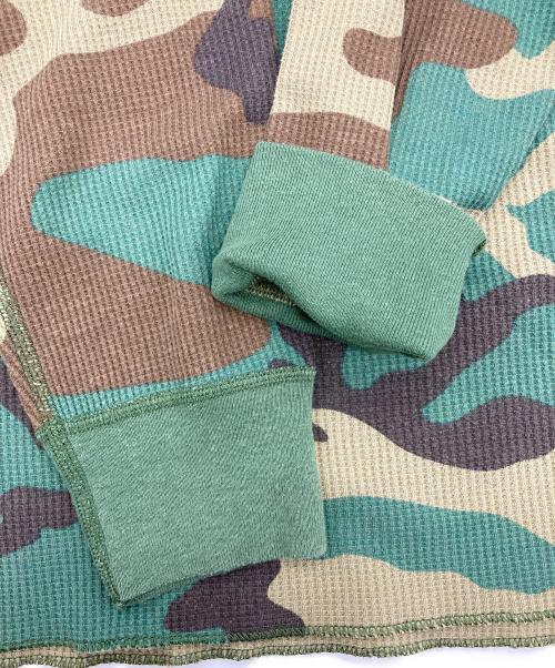 Hanes（ヘインズ）Hanes (ヘインズ) Supreme (シュプリーム) Thermal Crew カーキ サイズ:Mの古着・服飾アイテム