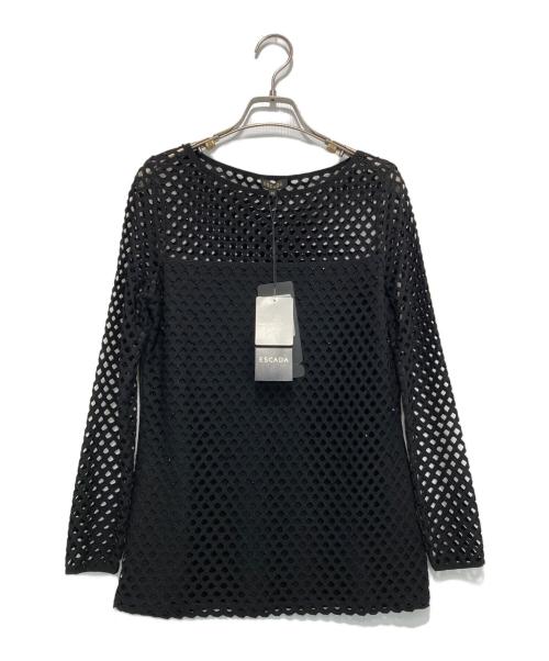 ESCADA（エスカーダ）ESCADA (エスカーダ) メッシュカットソー ブラック サイズ:XS 未使用品の古着・服飾アイテム