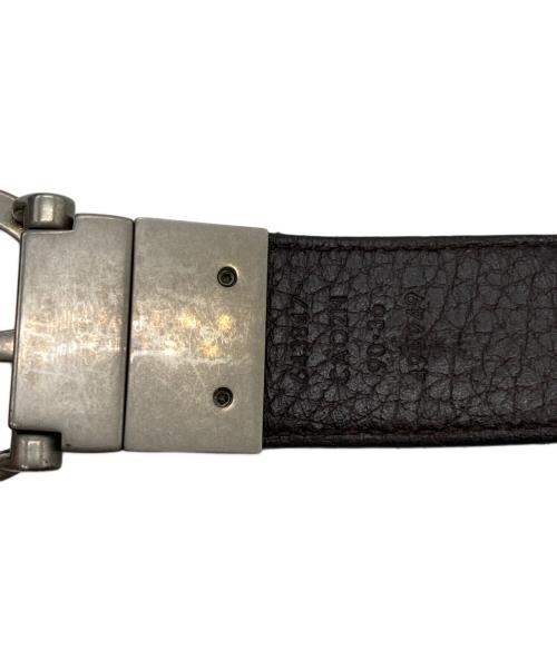 GUCCI（グッチ）GUCCI (グッチ) ダブルG リバーシブル スリムベルト ブラック×ブラウン サイズ:90・36の古着・服飾アイテム