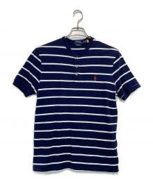 POLO RALPH LAUREN（ポロ・ラルフローレン）の古着「ヘンリーネックカットソー」｜ネイビー