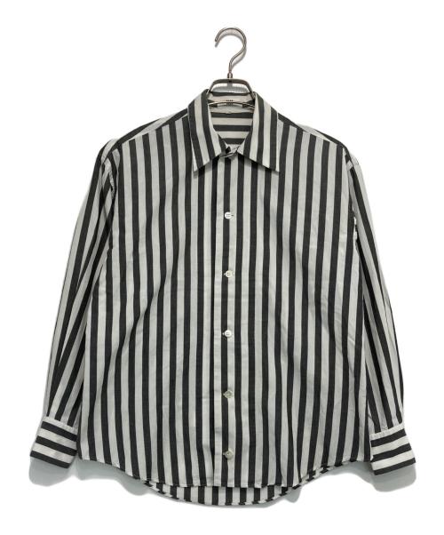 im product（アイムプロダクト）im product (アイムプロダクト) ストライプ長袖シャツ グレー サイズ:Sの古着・服飾アイテム